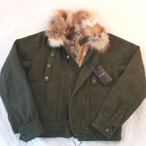 Saint Laurent women's parka with Fox